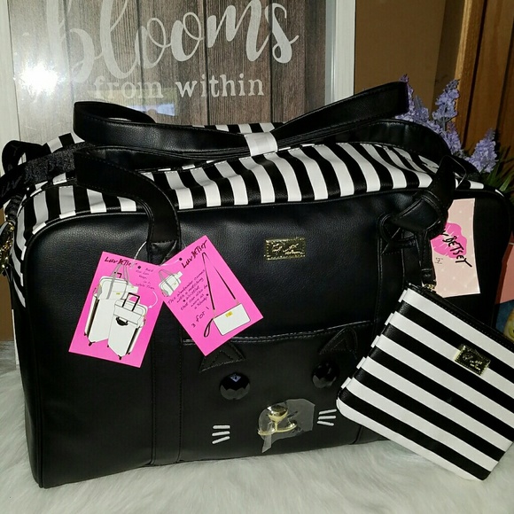 Betsey Johnson Bags Betsey Johnson Weekender Cat Bag Poshmark